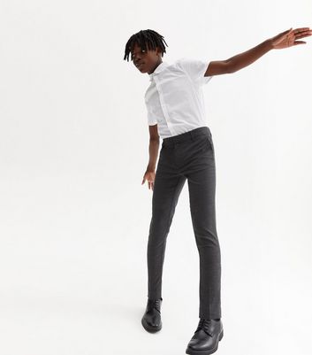 Hunter Brand :: Boy's Skinny School Trousers GREY 430 - Siopashoo